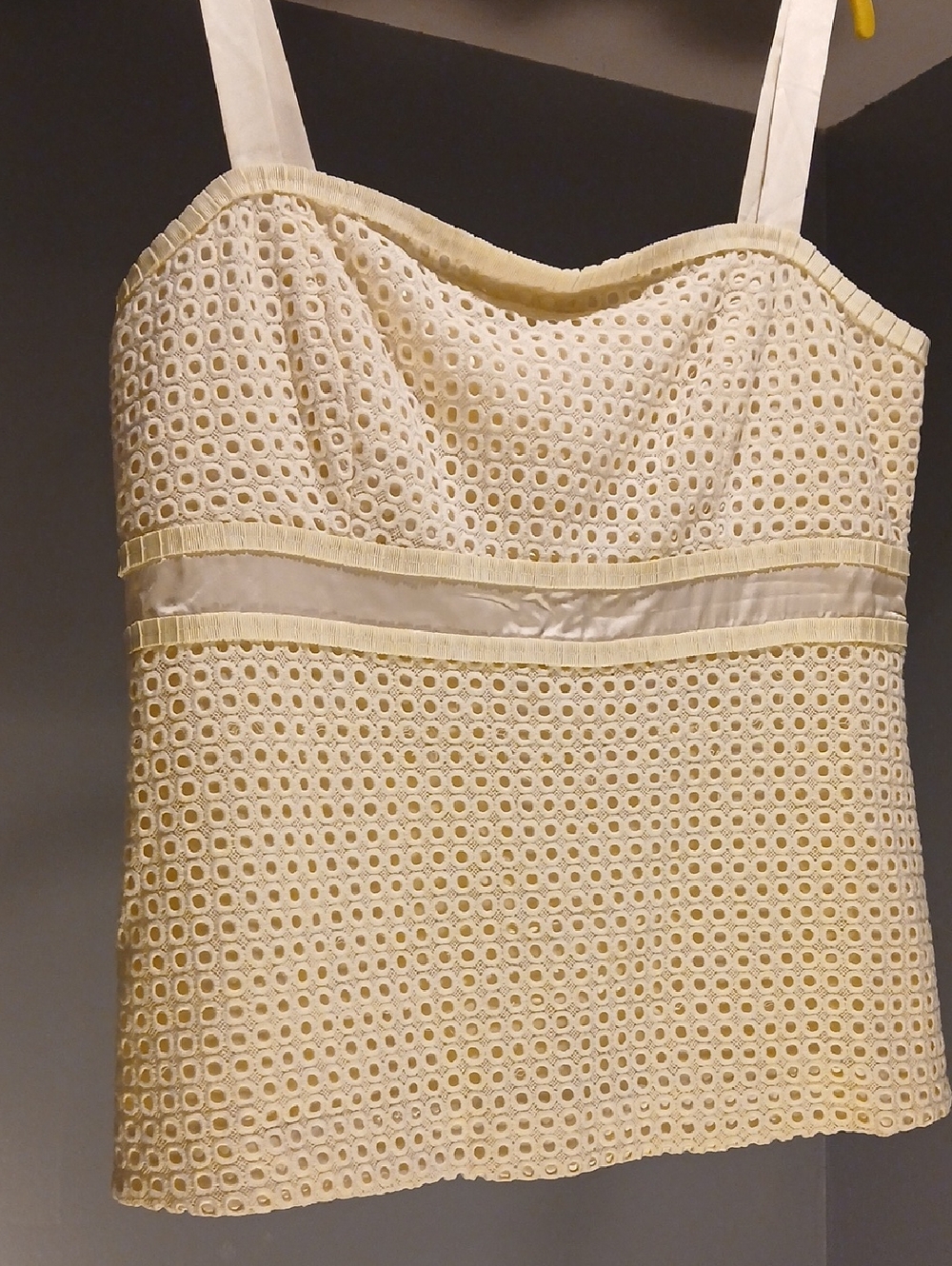 Lilly Pulitzer Cream Eyelet Tank Top